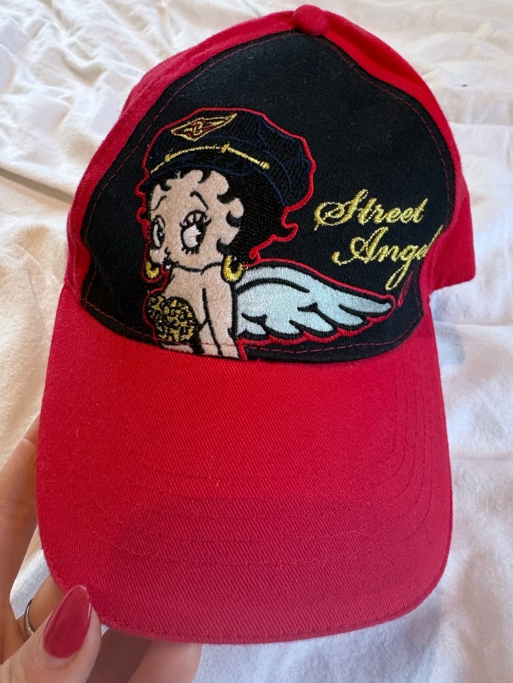 Betty Boop "Street Angel" Embroidered Baseball Cap